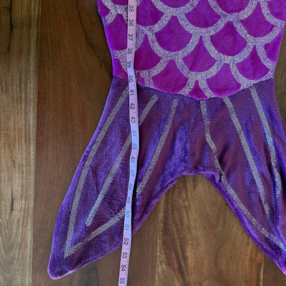 Mermaid Tail Blanket/Bag Purple/Silver